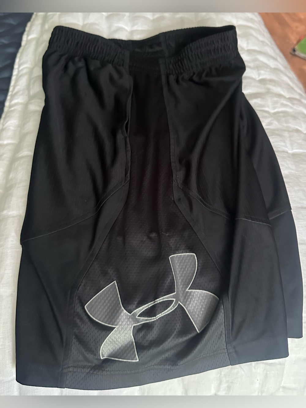 Under Armour Black Men’s Athletic Shorts with Large Reflective Logo